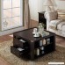 HOMES: Inside + Out Tiller Square 2 Drawer Coffee Table Espresso - B01MFHGR3K