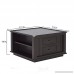 HOMES: Inside + Out Tiller Square 2 Drawer Coffee Table Espresso - B01MFHGR3K