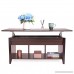 JAXPETY Lift Top Coffee Table w/Hidden Compartment and Storage Shelves Modern Furniture - B07B489BM5