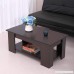 JAXPETY Lift up Top Coffee Table with Under Storage Shelf Modern Living Room Furniture (Walnut) - B0749NVTST