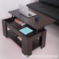 JAXPETY Lift up Top Coffee Table with Under Storage Shelf Modern Living Room Furniture (Walnut) - B0749NVTST
