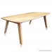 krei hejmo Solid Wood Coffee Tea Sofa Side Table (102-Rectangular Natural Finish) - B01GRQV6AI