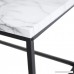 Roomfitters White Marble Print Coffee Table Upgraded Water Resistant Version Accent Rectangular Cocktail Table with Black Metal Box Frame - B079DQ3V6W