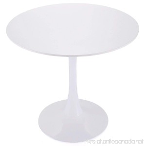 Tobbi 32 Inch Round Tulip Dining Table Coffee Table in White Elegant Furniture - B07F65JTWZ