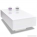vidaXL Coffee Table MDF High Gloss White 33.5 Accent Tea Side Living Room - B072DXBLJZ