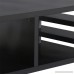 Yaheetech Modern Black Wood Coffee Table Iron Tube Legs Multi Tier Design with Storage Shelf Living Room Furniture - B01N4PMEXU