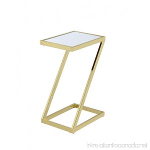 Acme Furniture Acme 81821 Laina Side Table Mirror & Gold One Size - B01N0I8MLW