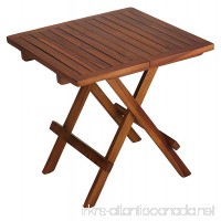 Bare Decor Ravinia Folding Teak Small Table  Oiled Finish - B0139K63LC