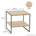 ClosetMaid 1310 2-Tier Square Wood Side Table with Storage Shelf Natural - B01MR5XGYW