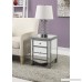 Convenience Concepts Gold Coast Collection Park Lane Mirrored End Table Silver - B01CZWU8UC