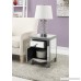Convenience Concepts Gold Coast Collection Park Lane Mirrored End Table Silver - B01CZWU8UC