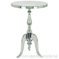 Cotton Craft - Aluminum Round Accent Table - Silver - Size: 15 x 22 - Stylish & Brilliant - B017NP3T1G
