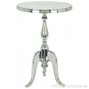 Cotton Craft - Aluminum Round Accent Table - Silver - Size: 15 x 22 - Stylish & Brilliant - B017NP3T1G