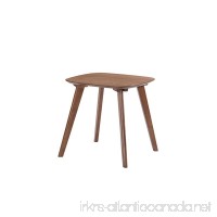 Emerald Home Simplicity Walnut Brown End Table with Curved Top And Round  Slanted Legs - B01N24FP92