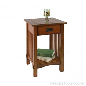 Furniture of America Liverpool 1-Drawer End Table Antique Oak - B008XEVTGO