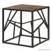 Homissue 21.7”Height Vintage Industrial End Table with Criss-cross Design Square Accent Table/Night Stand Decorative for Bedroom and Living Room Retro Brown Finish - B077Y1HQRX
