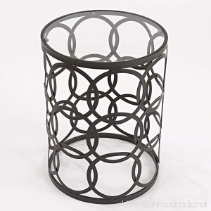 InnerSpace Luxury Products Barrel Table with Circles - B00C6730BG