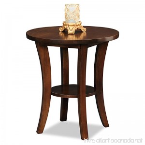 Leick Furniture Boa Collection Solid Wood Round Side End Table - B00HSG01HG