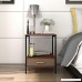 Lifewit 2-tier Nightstand with Drawer Side Table End Table Coffee Table for Bedroom Living Room Modern Collection Brown - B07BWCS2C7