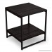 Madison Home Modern 16-inch Square Side Table/End Table/Coffee Table Brown - B01NBKD3R2
