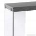 Monarch Specialties I 3216 Glossy Grey with Tempered Glass Accent Table - B01D1JHEP0