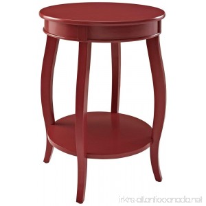 Powell Furniture Round Table with Shelf Red - B00GM4QWRS