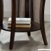 Roundhill Furniture OE0020EP Perth Contemporary Round Shelf End Table Espresso - B0779DD29F