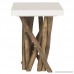 Safavieh Home Collection Hartwick White and Natural Side Table - B00IKVMUPO