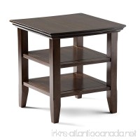 Simpli Home Acadian Solid Wood End Table  Rich Tobacco Brown - B007T0M0N4