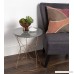 Uniek Kate and Laurel Mendel Round Metal End Table Gray Top with Rose Gold Base - B073X7NDCB