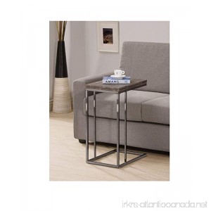 Weathered Grey Finish Expandable Snack Side End Table - B00OOM8UM0