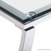 Yaheetech Stylish Clear Tempered Glass Small End Table Chrome Finish Living Room Furniture Silver - B071HHY9C3