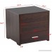 Yaheetech Wood Bedside Table Cabinet with Storage Drawer and Sliding Top Sofa Side End Table Bedroom Living Room Furniture Espresso - B01MS965BG