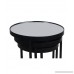 3-Piece Round Coffee Table Set (black) - B0719K5FXT