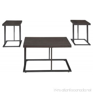 Ashley Furniture Signature Design - Airdon Contemporary 3-Piece Table Set - Includes Coffee Table & 2 End Tables - Bronze Finish - B01BNHWTCK