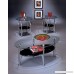 Ashley Furniture Signature Design - Dempsey Occasional Table Set - End Tables and Coffee Table - 3 Piece - Oval - Glass Top with Chrome Base - B002OF0QD0