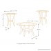 Ashley Furniture Signature Design - Fantell Circular Glass Top Occasional Table Set - Contains Cocktail Table & 2 End Tables - Contemporary - Dark Brown - B006F61YRG