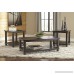Ashley Furniture Signature Design - Mallacar Contemporary 3-Piece Table Set - Includes Coffee Table & 2 End Tables - Black - B01JACZOXG