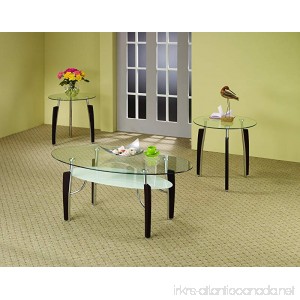 Coaster Contemporary Cappuccino and Chtome Three Piece Occasional Table Set - B006GQUK84