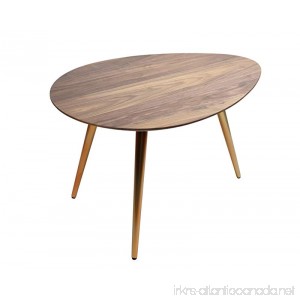 Edloe Finch Small Coffee Table - Mid Century Modern Coffee Tables for Living Room - Contemporary & Retro Low Walnut Wood Midcentury - Oval/Round - 25 inches - B075XXFTRF
