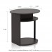 Furinno JAYA Simple Design Oval End Table Set of 2 Walnut 2-15080WNBK - B073P4F8R2