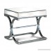 HOMES: Inside + Out Iohomes Luxy 2 PC Chrome Frame Mirror Panel Coffee Table Set - B01KZAG63O