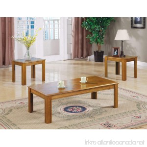 Inland Empire Furniture Mindel Oak Parquet Top 3 Piece Coffee and End Table Set - B008R9C5FY