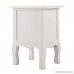 JAXPETY Set of 2 New White Curved Legs Accent Side End Table Nigh stand Furniture Bedroom W/2 Drawers (2) - B074MQQG43
