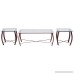 Kings Brand Furniture 3 Piece Beveled Glass with Copper Bronze Metal Frame Coffee Table & 2 End Tables Set - B004CF8DSK