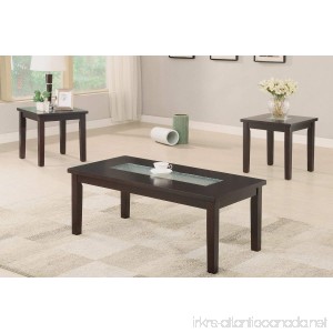 Poundex PDEX-F3101 3 Piece Accent Table Set with Asymmetrical Center - B00XR5OZGA