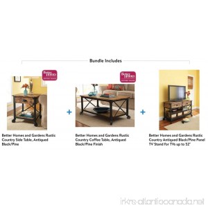 Rustic Vintage Country Coffee Table End Table & TV Stand Set. This Rustic Living Room Set Will Bring That Restored Vintage Feel To Your Living Room by Better Homes & Gardens - B01IE8ZQXU