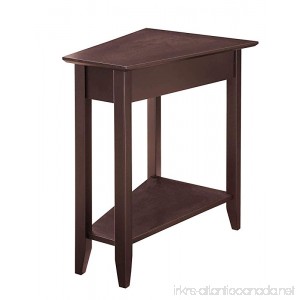 SJ Collection B12600003 Harbor Modern Wedge Side Table End Small Espresso - B07DMHP1ZY