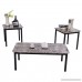 TANGKULA 3 Piece Marble-Look Top Coffee and Ende Table set Living Room Furniture Decor - B01LQ4MYXO