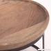 The Urban Chic Tribeca Tables Set of 2 Round Accent Tables Late 20th Century Design Sustainable Wood Iron Frame 20 7/8 D x 17 5/7 H and 16 7/8 D x 13 3/4 H Inches By Whole house Worlds - B01N0HCRJD